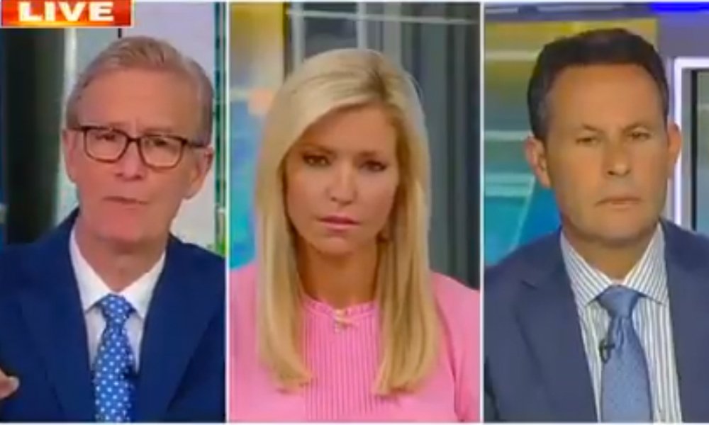 Fox And Friends Hosts Look In Discomfort As Trump Tells Them The Media Is The Enemy Of The People 
