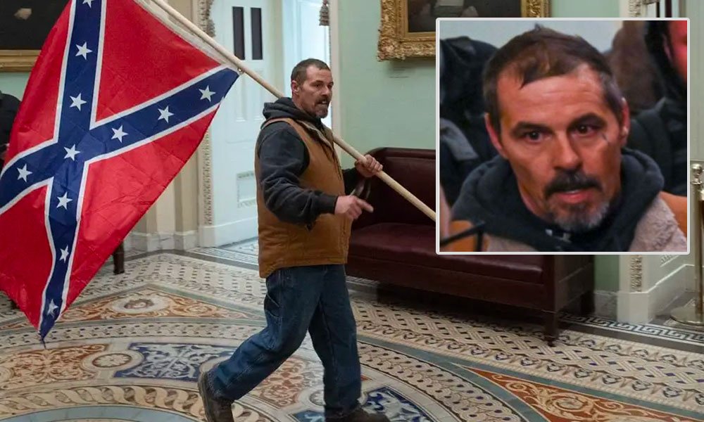 Maga Rioter Who Carried Confederate Flag Into U S Capitol Arrested