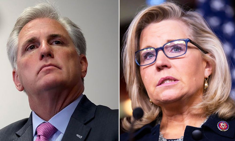 Liz Cheney and kevin mccarthy