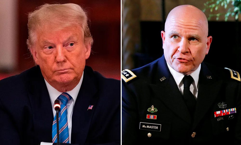 HR McMaster and Donald Trump