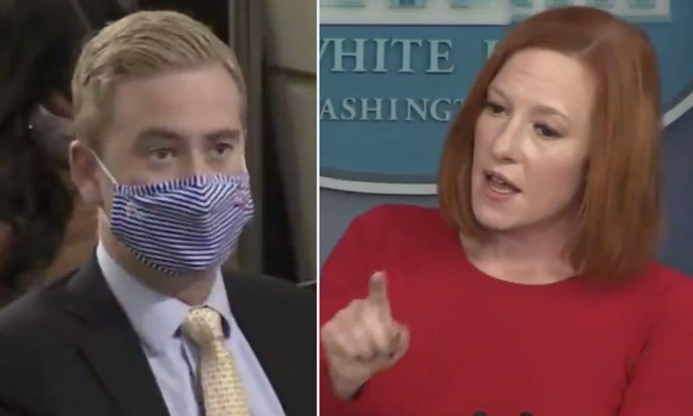 Jen psaki and Peter Doocey