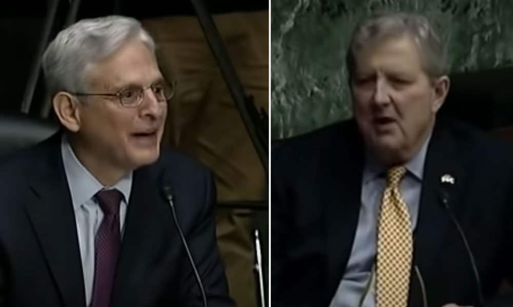 Merrick Garland laughs at Sen. John Kennedy