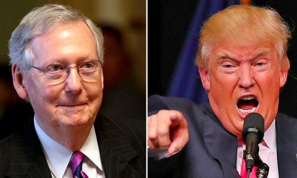 Mitch McConnell and Donald Trump