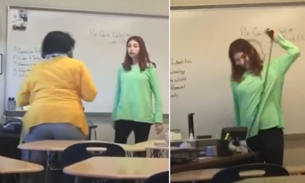 Student assaults black teacher