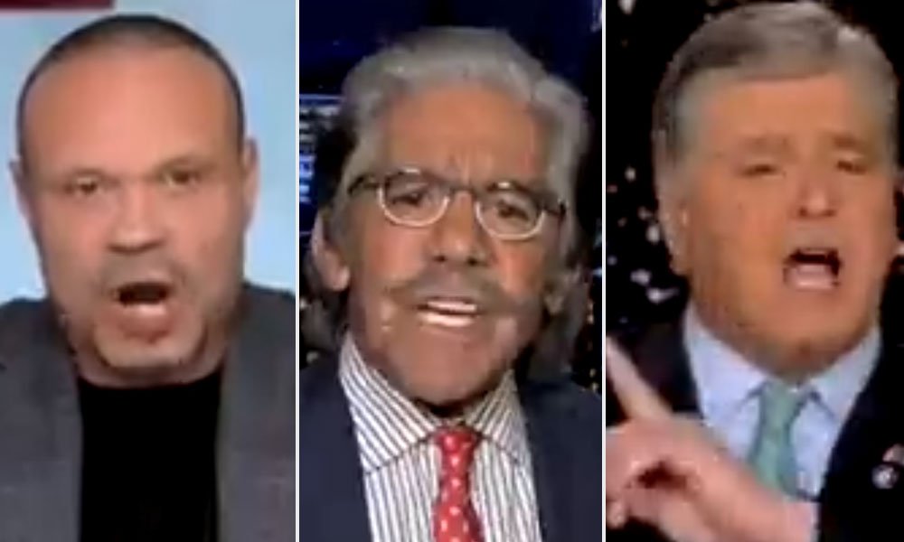 Dan Bongino, Geraldo Rivera and Sean Hannity