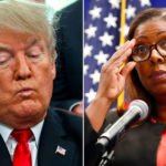 Letitia James and Donald Trump