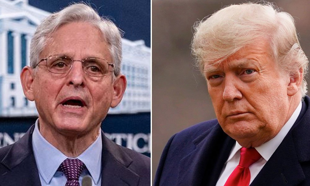 Merrick Garland and Donald Trump