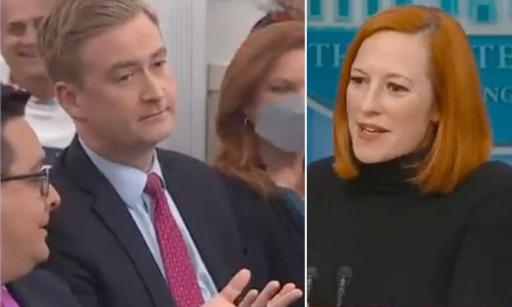 Jen Psaki and Peter Doocy