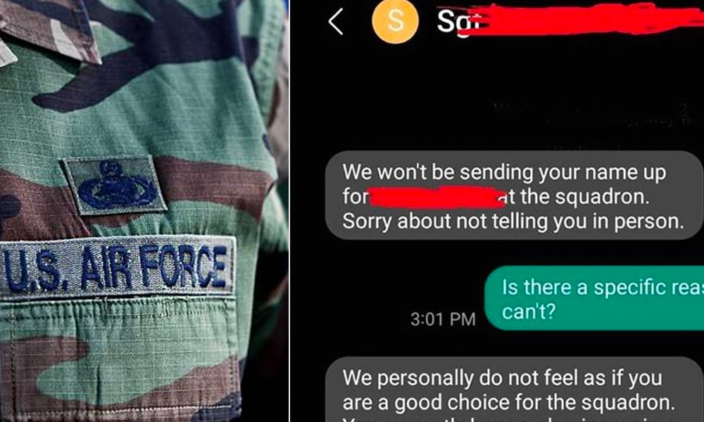 Air Force racist text