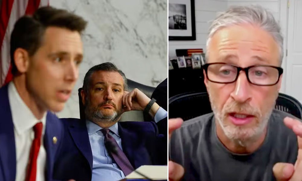 John Stewart slams Ted Cruz and Josh Hawley