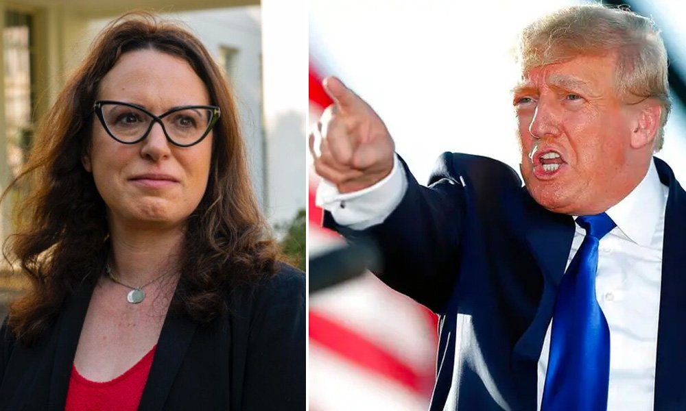 Maggie Haberman and Donald Trump