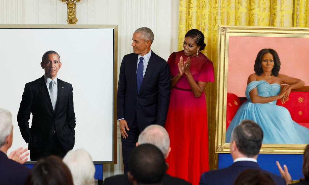 Barack and Michelle Obama portraits