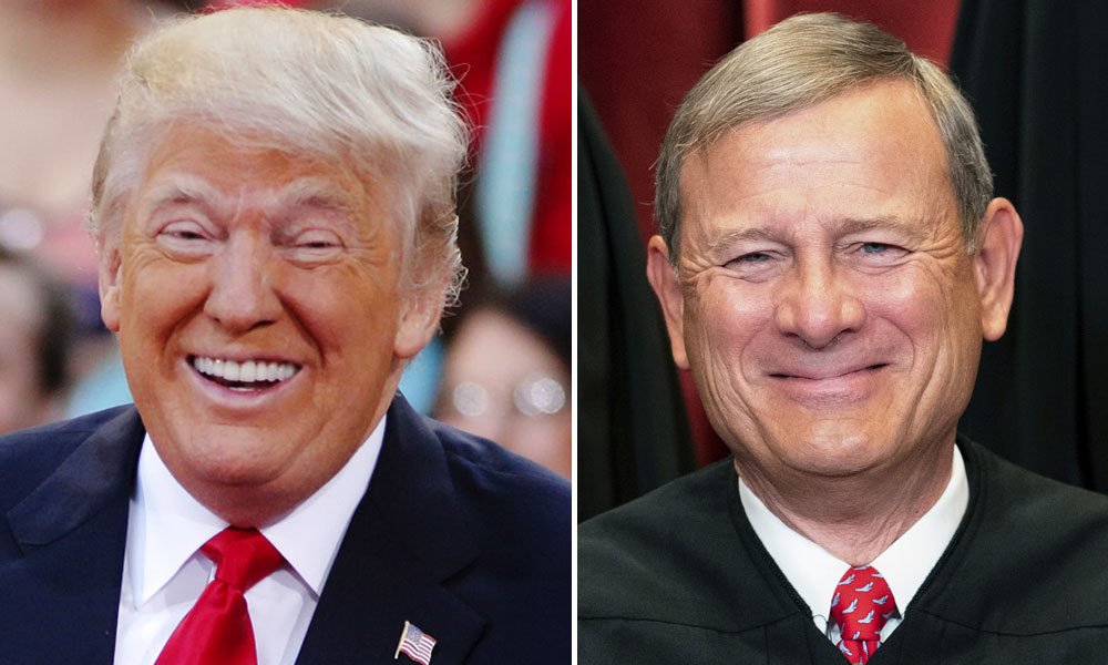 Donald Trump and John Roberts