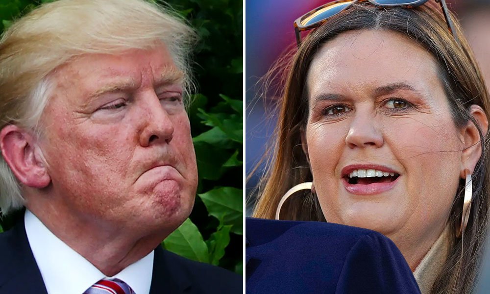 Donald Trump and Sarah Huckabee Sanders