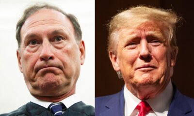 Justice Samuel Alito and former president Donald Trump