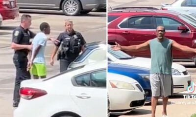 Black Teen handcuffed by police while taking out the trash