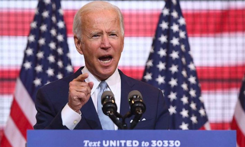 President Joe Biden delivers a speech in Tempe, Arizona.