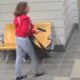 Surveillance footage from the police department shows Suzanne Laprise firing multiple shots into the bulletproof glass of a police department in Connecticut.