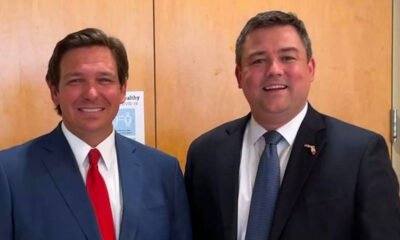 Florida GOP Chair Christian Ziegler and Gov. Ron DeSantis.