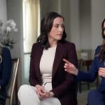 Former Trump officials Sarah Matthews, Cassidy Hutchinson and Alyssa Farah Griffin during a recent interview on NBC News.