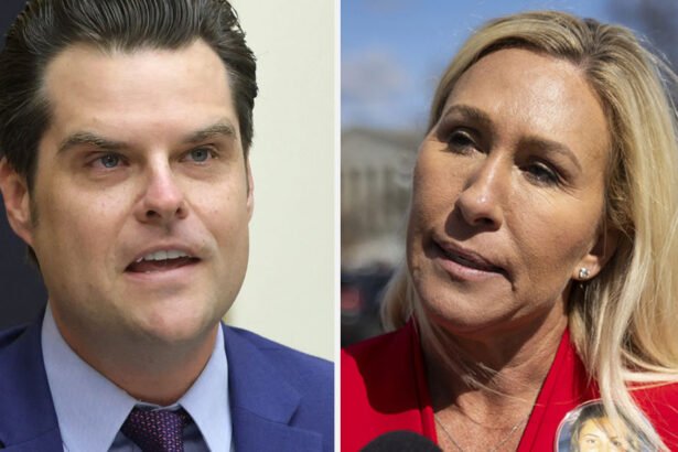 Republican Reps. Matt Gaetz (FL) and Marjorie Taylor Greene (GA).