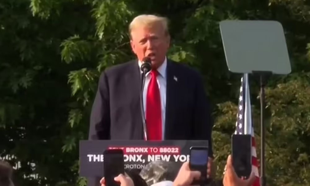 Trump Claims at Rally That Border Wall Was Nearly Complete Before Biden ...