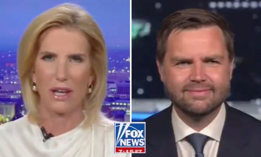 'You're Really Fun, You're Really Funny': Laura Ingraham Reassures JD Vance He’s Not Weird