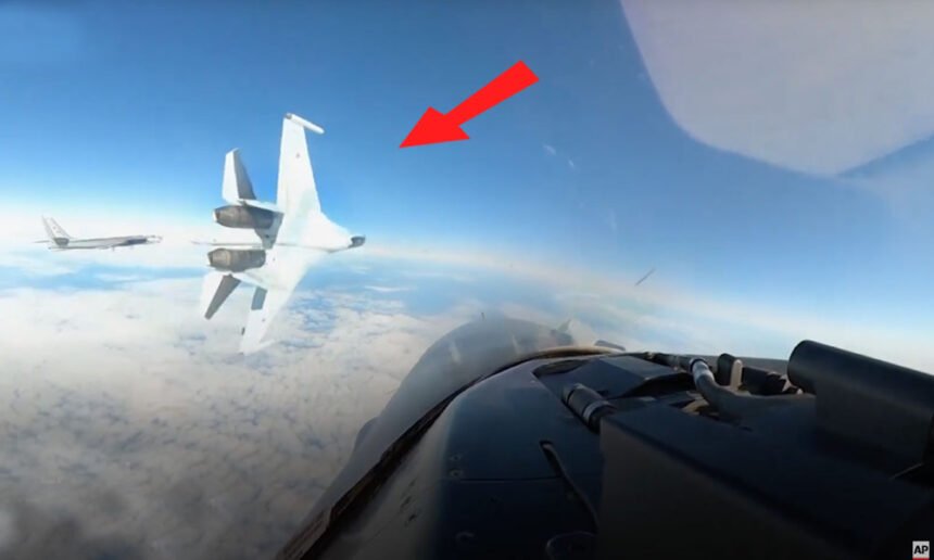 Intense Encounter: Shocking Video Shows Russian Fighter Jet Zooming Within Feet of U.S. Plane Near Alaska