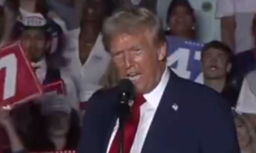 Trump Rally Crowd Chants 'Lock Her Up' Targeting VP Harris