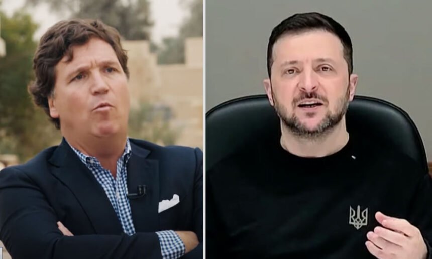 Zelensky Slams Tucker Carlson For 'Licking Putin's A** in Blistering Interview