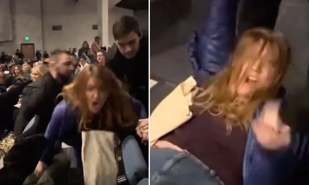 Idaho Republican Town Hall Erupts Into Chaos After Woman Is Dragged Out ...