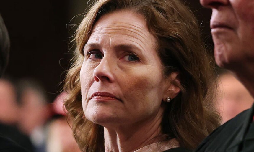 'She Got Paid Off': Amy Coney Barrett Draws MAGA Outrage After Her Reaction to Donald Trump Walking By Goes Viral