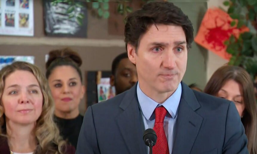 Justin Trudeau Tears Up While Pledging to Stand by Canadians Amid Trade War