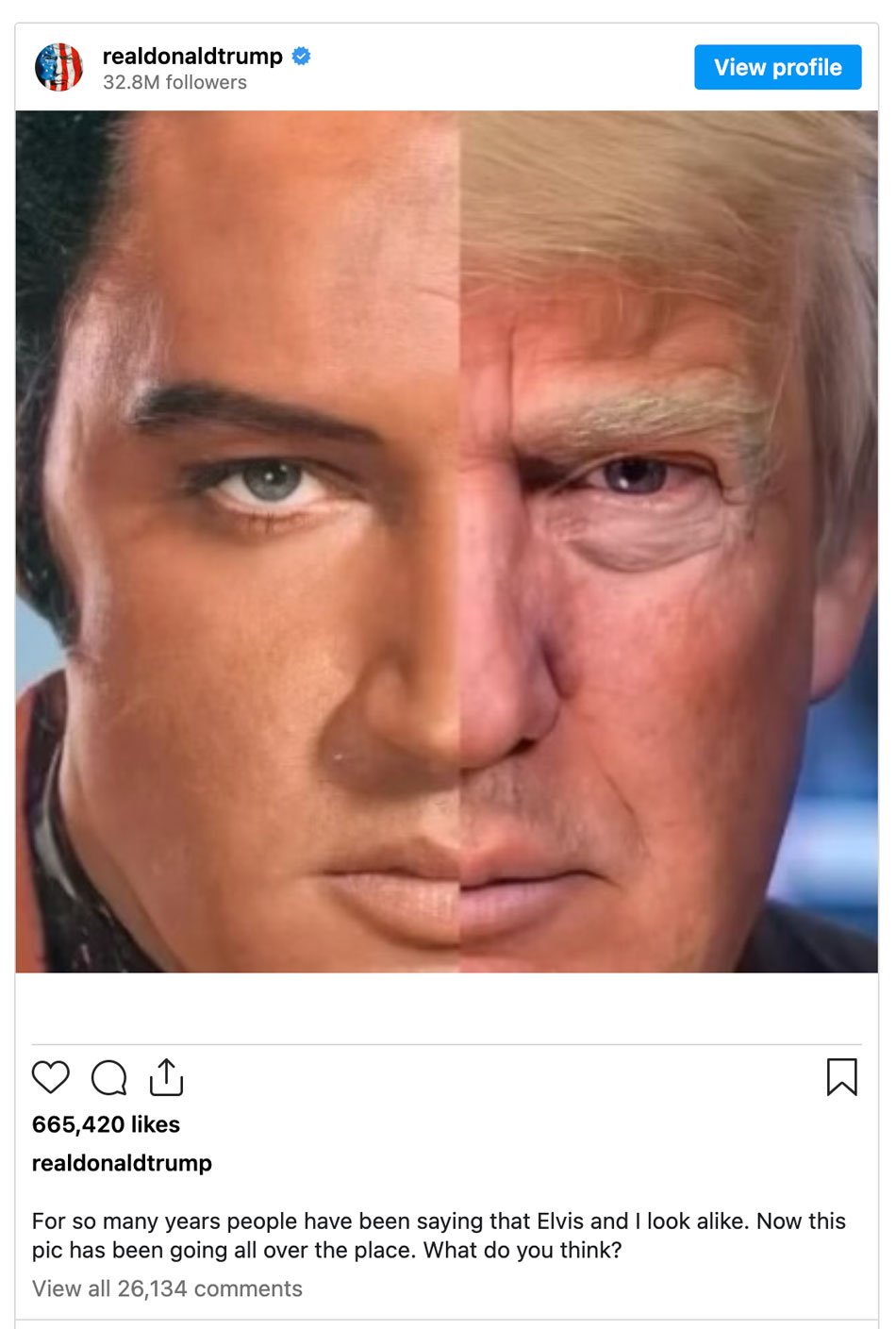 Trump compares himself to Elvis