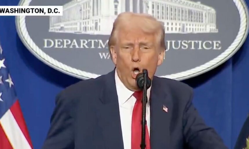 Trump Goes 'Full Fascist,' Declares MSNBC and CNN Criticizing Him ‘Illegal’ in DOJ Speech, Sparking Immediate Backlash