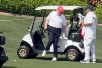 'He’s Still Dragging That Foot. Stroke?': Fears Emerge After Trump Spotted Struggling to Walk on Golf Course