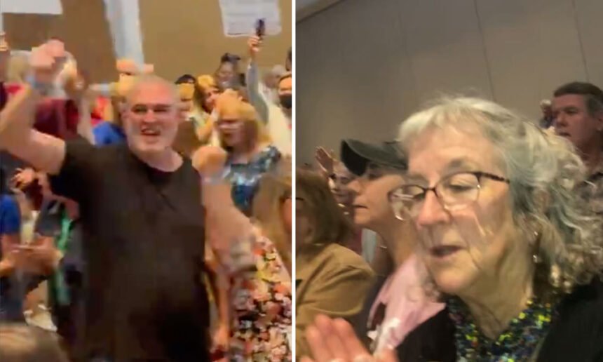 Angry Voters Yell at ‘Empty Chair’ as Republicans Refuse to Show Up to Town Halls