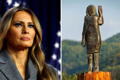 Second Melania Statue Gone: Bronze Stolen After Wooden One Set on Fire
