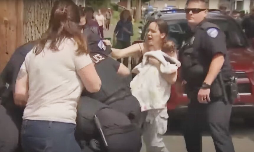 Harrowing Video Shows ‘Fed Up’ Crowd Confronting ICE Agents as They Arrest Mom with Baby in Boston