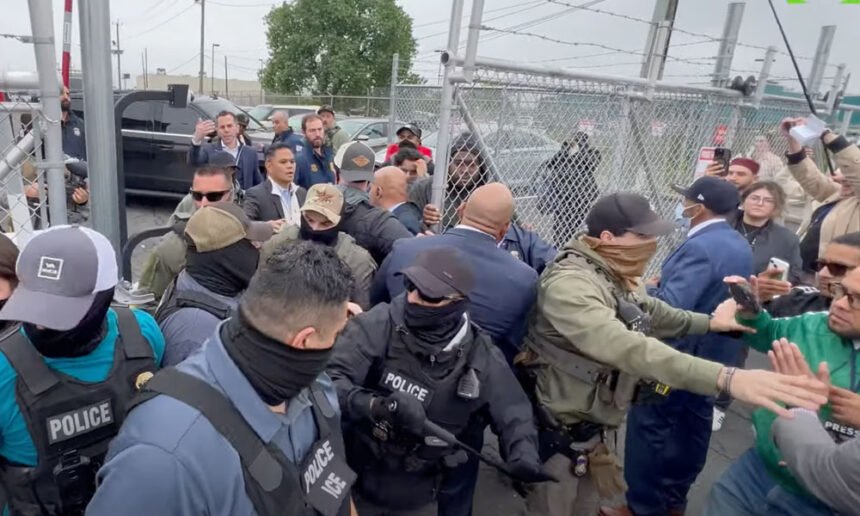 Chaos Erupts as New Jersey Mayor is Arrested After Heated Standoff with ICE at Detention Center