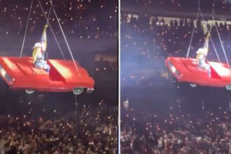 Terrifying Moment Beyoncé Dangles Midair, Screams ‘Stop!’ as Car Prop Fails at Houston Show