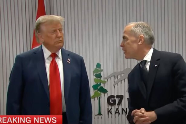 Watch: Mark Carney Cuts Off Trump’s Rant on ‘Blue Cities’ in Awkward G7 Moment