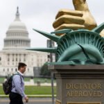 ‘Dictator Approved’ Statue of Golden Hand Crushing Liberty Appears in DC