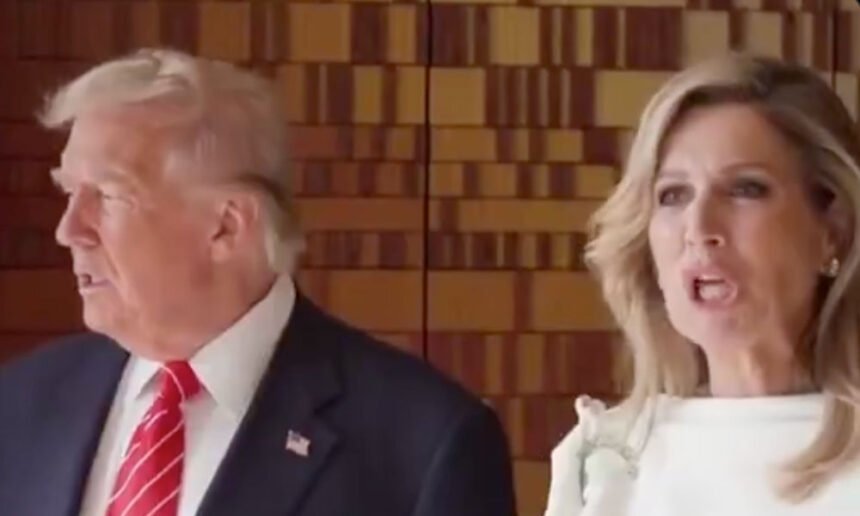 WATCH: Viral Video Shows Dutch Queen Seemingly Mocking Trump’s Mouth Movements
