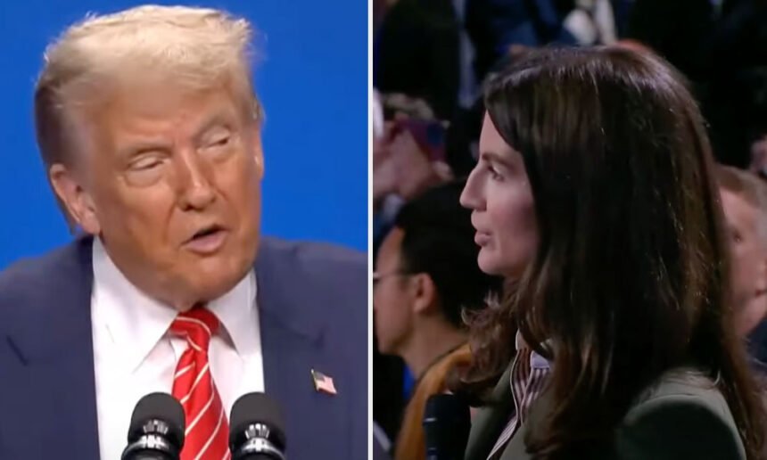 Watch Kaitlan Collins Confront Trump to His Face After He Rips CNN as 'Fake News'