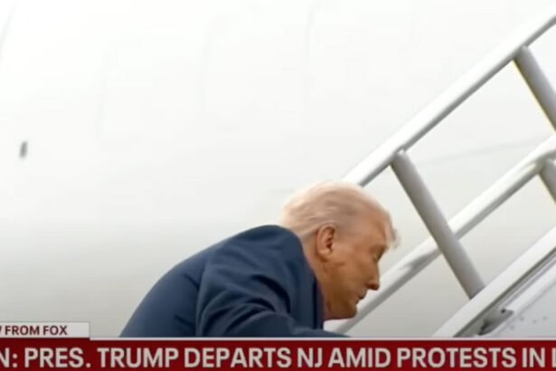 Trump Trips, Nearly Falls Boarding Air Force One