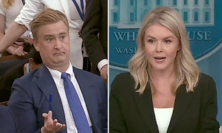 ‘No One Believes This’: Fox News’ Peter Doocy Confronts Karoline Leavitt on Epstein Client List as MAGA World Erupts Over 'Cover-Up'