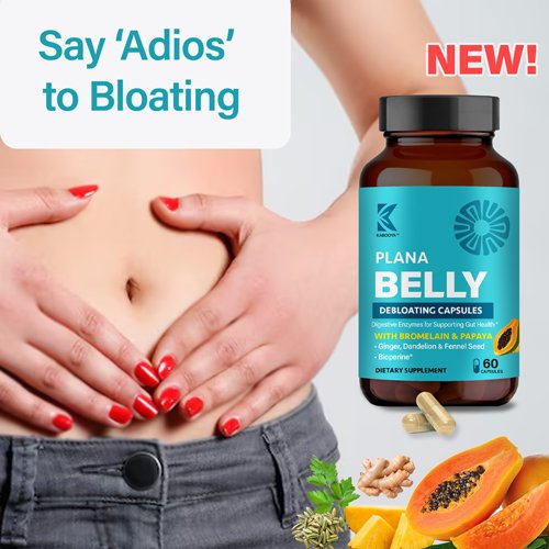 Kabooya Plana Belly debloating capsules for gas a bloat relief