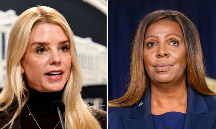 Pam Bondi Opens Criminal Investigation Into Letitia James Over Trump Prosecution