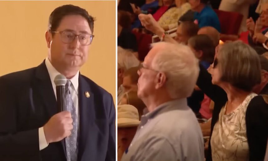 Rep. Mike Flood Drowned in Scorn at Town Hall for Pushing Trump’s 'Fascist Agenda' and Dodging Epstein File Questions